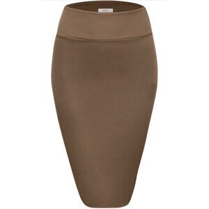 🍒 2/$20 🍒 Scuba Pencil Medium Mocha Bodycon Skirt Like New